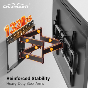 Heavy Duty Cantilever <strong>TV</strong> <strong>Wall</strong> Mount for <strong>42</strong>*85 <strong>Inch</strong> <strong>TVs</strong>, VESA 600*400 Steel <strong>Wall</strong> <strong>Bracket</strong> with Tilt and Swivel - Product Image 3