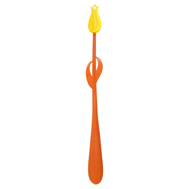 Fleur jaune à tige orange