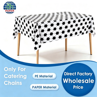 Nappe jetable en PET de haute qualité à motif ballon de football pour la décoration de fêtes de football aux États-Unis, au Canada et au Mexique