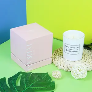 Tarro vacío, logotipo personal, embalaje de velas ecológicas, caja de velas hecha a mano de lujo personalizada