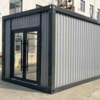 Maisons conteneurs modulaires préfabriquées de luxe, style moderne, démontables, portables, 10 pieds, 20 pieds, 40 pieds, en kit plat