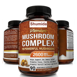 Cápsula de hongo Reishi natural personalizada, cápsula inmune de refuerzo, cápsula compleja de 10 hongos, píldora - Product Image 1