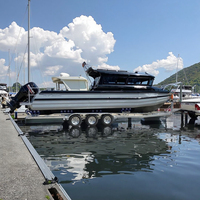 Bateau de pêche en aluminium Gospel 2025 9M 30FT, yacht à grande vitesse avec cabine, ponton insubmersible, pêche à la puissance, bateau facile à utiliser à vendre