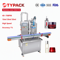 Machine de remplissage automatique TYPACK 40-70BPM, précision 1%, 30ml, pour liquides et crèmes (toner, sérum facial, crème pour le visage, sérum pour les yeux)