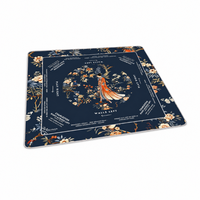 Tapete de Lujo Plegable y Portátil Antideslizante para Mesa de Mahjong Americana, 33x33 Pulgadas, Impermeable, Reductor de Ruido, de Caucho Natural