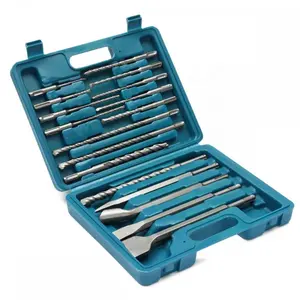 Juego de brocas de hormigón 17 en 1, juego de brocas de martillo rotativo Chisel SDS Plus, juego de brocas de martillo rotativo para Bosch Hilti Plus SDS plus