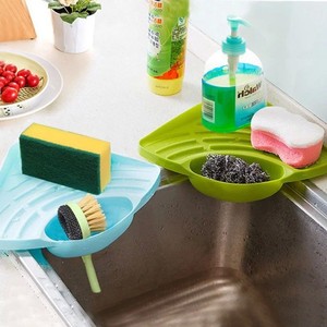 Rejilla de almacenamiento triangular multifuncional para fregadero de cocina, rejilla de drenaje de esponja para lavar platos <span class=keywords><strong>mu</strong></span> - Product Image 3