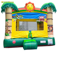 Toboggan gonflable sur le thème de la jungle pour enfants avec matériau PVC de qualité commerciale personnalisé