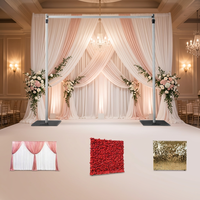 Système de tringles et de rideaux robustes / Support de toile de fond réglable / Cadre d'affichage pour événements et mariages