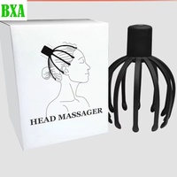 Masseur électrique du cuir chevelu, 3 modes, masseur de tête à 360 degrés, lumière rouge LED, vibration, sans fil, gratte-tête portable pour le stress