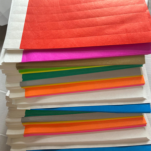 מפעל במלאי מהיר משלוח צבע מוצק כרטיס כניסה חד פעמי <span class=keywords><strong>tyvek</strong></span> צמיד נייר צמיד עבור אירוע חג - Product Image 5