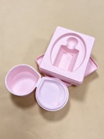 Boîte cadeau de parfum de luxe écologique biodégradable, plateau intérieur en pulpe moulée sur mesure pour cosmétiques fragiles, emballage personnalisé