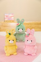 Custom Konijn Pluche Speelgoed Kawaii Fruit Bunny Pluche Knuffel Knuffel Knuffel Knuffel Voor Pasen Festival Vakantie