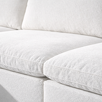 Trend-Lounge Ecksofa mit geteiltem Rückenteil, tiefem Sitzbereich und umkehrbarer Chaiselongue, fester Schaumstoffpolsterung für Wohnzimmer und Apartment
