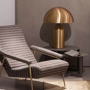 Lampada da tavolo da tavolo da camera da letto moderna personalizzata Hotel Villa soggiorno ristorante acciaio inossidabile bianco nero ottone antico fungo <span class=keywords><strong>Vico</strong></span> - Product Image 4