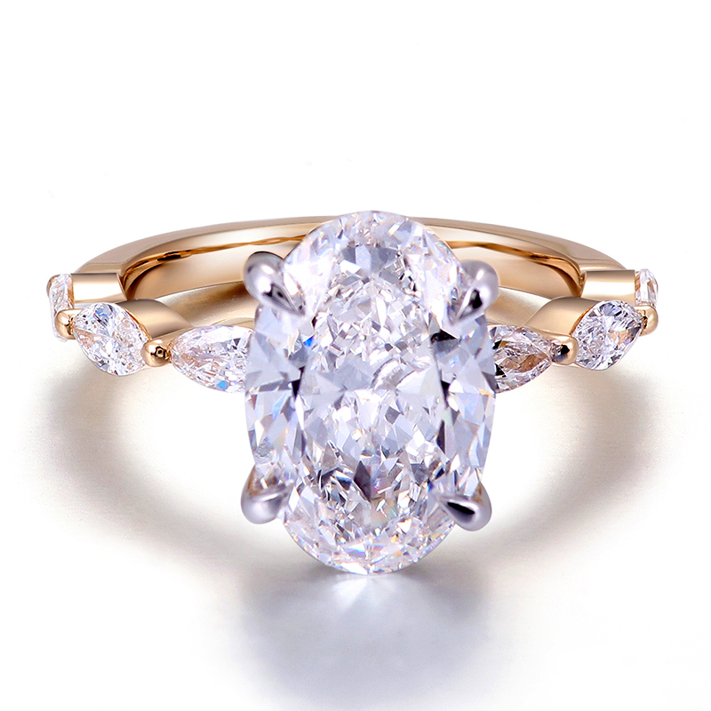 แหวนเพชรแล็บทองแท้ 10k