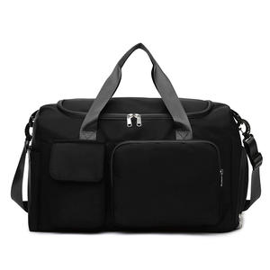 Gran oferta, bolsa de lona de viaje plegable de gran capacidad, logotipo personalizado, bolsa de equipaje de gimnasio de fin de semana, bolsa deportiva con compartimento para zapatos Oxford - Product Image 4