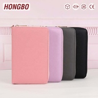 Hongbo meilleur vendeur 28 couleurs A6 galet cuir fermeture éclair classeur portefeuille argent budget planificateur dragonne pas de taxe prêt dossier