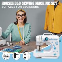 Machines à coudre portables à haute et basse vitesse, 12 points intégrés avec fonction de couture inversée, surjeteuses à double fil pour la réparation
