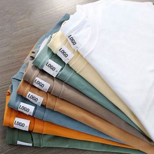 เสื้อยืดโอเวอร์ไซส์ผู้ชาย แขนสั้น ผ้าคอตตอน 100% หนัก 230 แกรม ทรงบ็อกซี่  แบบเรียบ  รับสกรีนโลโก้ - Product Image 2