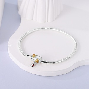 Pulsera con Dije de Corona Transfronteriza con Moissanita de Corte Corazón, Chapada en Plata de Ley 925, Unisex, Certificada GDTC - Product Image 2