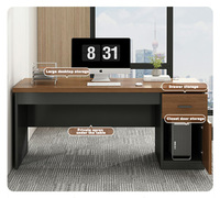 Table de bureau de direction en bois personnalisable avec table d'appoint et tiroir Table d'ordinateur pliable, portable et réglable