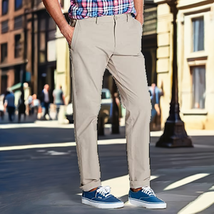 Pantalon de jogging décontracté en coton pour homme, style cargo, taille mi-haute, léger, en tissu peigné, teint uni, collection printemps, 100% coton - Product Image 2