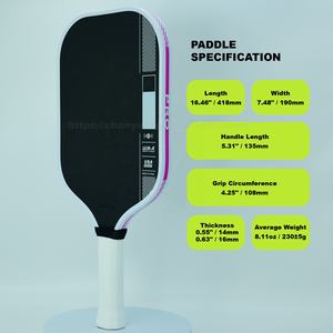 Cheng Yan Gen 4 TFP Thermo fored T700 Kohle faser Voll ummanteltes Magnsus Pro IV 16mm USAPA-zugelassenes <span class=keywords><strong>Pickleball</strong></span>-Paddel 14mm kurz - Product Image 6