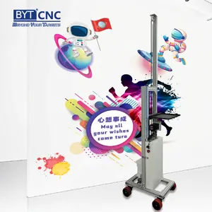 Outdoor& Home Background Wall Painting Digital Varnish Inkjet Printer Portable Automatic Wall Printing Machine