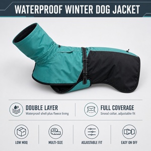 Abrigo de Invierno para Perro, Impermeable, Doble Capa, Forro Polar Cálido, Cuello Alto Ajustable para Perros Pequeños, Medianos y Grandes, <span class=keywords><strong>Ropa</strong></span> para Perros - Product Image 4