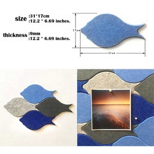 Cá Trang Trí Hình Dạng Mật Độ Cao Felt Gạch Memo Bảng Thông Báo Với Tự Dính Trở Lại - Product Image 3