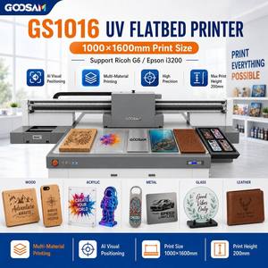 UV Flatbed Printer 1016 100x160cm Dual Head White Ink G5 I3200 Acrylic Glass Metal Wood Leather <b>Ceramic</b> Printing Machine - Product Image 1
