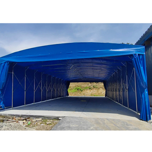 Carpa Plegable Grande con Cubierta de PVC, Almacenamiento Móvil, Refugio para Eventos, Estructura Metálica Telescópica, para Exteriores - Product Image 5