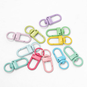 100 Pezzi/Sacchetto Moschettoni Girevoli Ovali in Lega di Alluminio Leggera, Oro/Argento/Nero/Grigio, per Gioielli Fai-da-Te e Portachiavi - Product Image 6