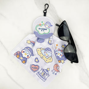 מחזיק מפתחות מצוירת אישית ניידת שרשרת פינגווין תיק קטן מיקרופייבר בד מיקרופייבר שעונים - Product Image 2