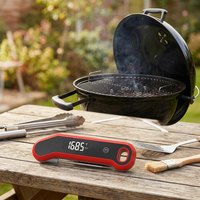Termometer Daging Digital Lipat Tahan Air IP67 Bahan Stainless Steel 304 untuk Memasak Makanan di Dapur, BBQ, dan Panggangan