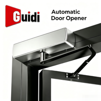 Ouvre-porte automatique Guidi à montage latéral, bras courbé à 90 degrés, moteur plat, ferme-porte électrique pour cour extérieure et espaces communautaires