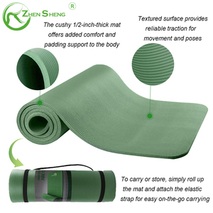 Zhensheng chuyên nghiệp thêm dày 15mm NBR tập thể dục tập thể dục Yoga <span class=keywords><strong>Mat</strong></span> mới bền thiết kế thoải mái - Product Image 6
