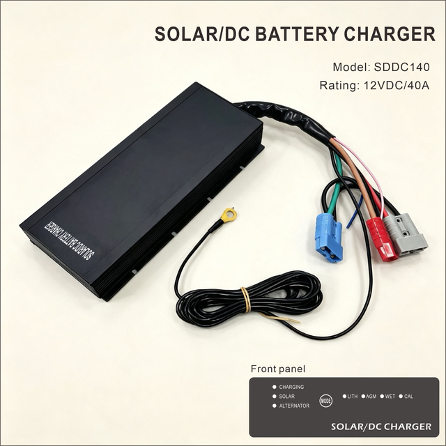 40A 12V/24V Battery to Battery DC to DC Battery Charger for Solor with MPPT for RV, VAN,SUV