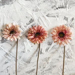 Fiori Artificiali Gerbera dai Colori Autunnali, Girasoli Retrò, Decorazione per la Casa, Fiori di Gerbera in Seta Stampati in 3D - Product Image 3