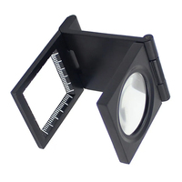 Loupe optique pliable 10X avec éclairage LED et lentille en verre, idéale pour le tournage et la photographie