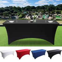 Elastische 4/6/8FT Hochdehnbare 100% Polyester Wiederverwendbare Oster-Themen Waschbare Universelle Bettdecke Rechteckige Tischdecke Hotel