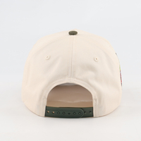 Casquette Snapback Personnalisée OEM avec Broderie 3D, Visière en Coton Bicolore et Bordure en Corduroy, Logo Vintage Warriors, Réglable