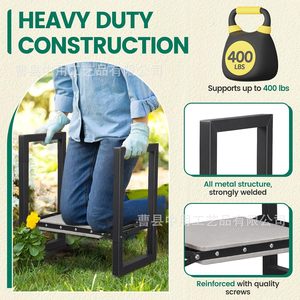 <b>Garden</b> Kneeling <b>Stool</b> Foldable Steel Outdoor Portable <b>Garden</b> Chair With Cushion For Gardening - Product Image 2