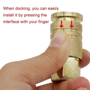 5 uds. Juego de acoplador rápido de 1/4 ", clavijas de enchufe de manguera de aire sólido, accesorios de conector de extremo de línea de manguera de aire giratorio para comprimir piezas neumáticas - Product Image 2