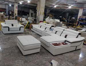 أريكة ذكية فاخرة متعددة الوظائف 6 أريكة متعددة الوظائف 1 <span class=keywords><strong>2</strong></span> 5 7 مقاعد لغرفة المعيشة في الفيلا أريكة على شكل حرف L مع مشغل موسيقى - Product Image 5