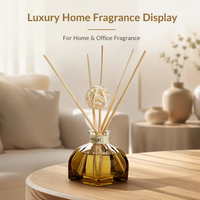 50ml 100ml 150ml 250ml Flint Carré Parfum Bâton Ménage Bureau De Luxe Air Rafraîchir Aroma Set Reed Diffuseur Huile Bouteille En Verre