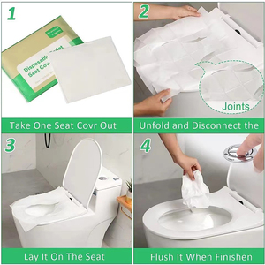 Housse de siège de toilette jetable en pâte de <span class=keywords><strong>bois</strong></span> du fabricant chinois pour enfants - Product Image 3