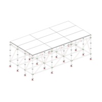 Escenario Metálico de Hierro Desmontable, Escenario Multiusos para Todo Tipo de Eventos