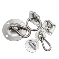 Kit de suspension pour balançoire de yoga en acier inoxydable |   Plaque ronde avec mousqueton pour hamac et fixation au plafond